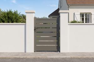Aluminium poort grijs kwarts 1m VOGEL H.140cm main image