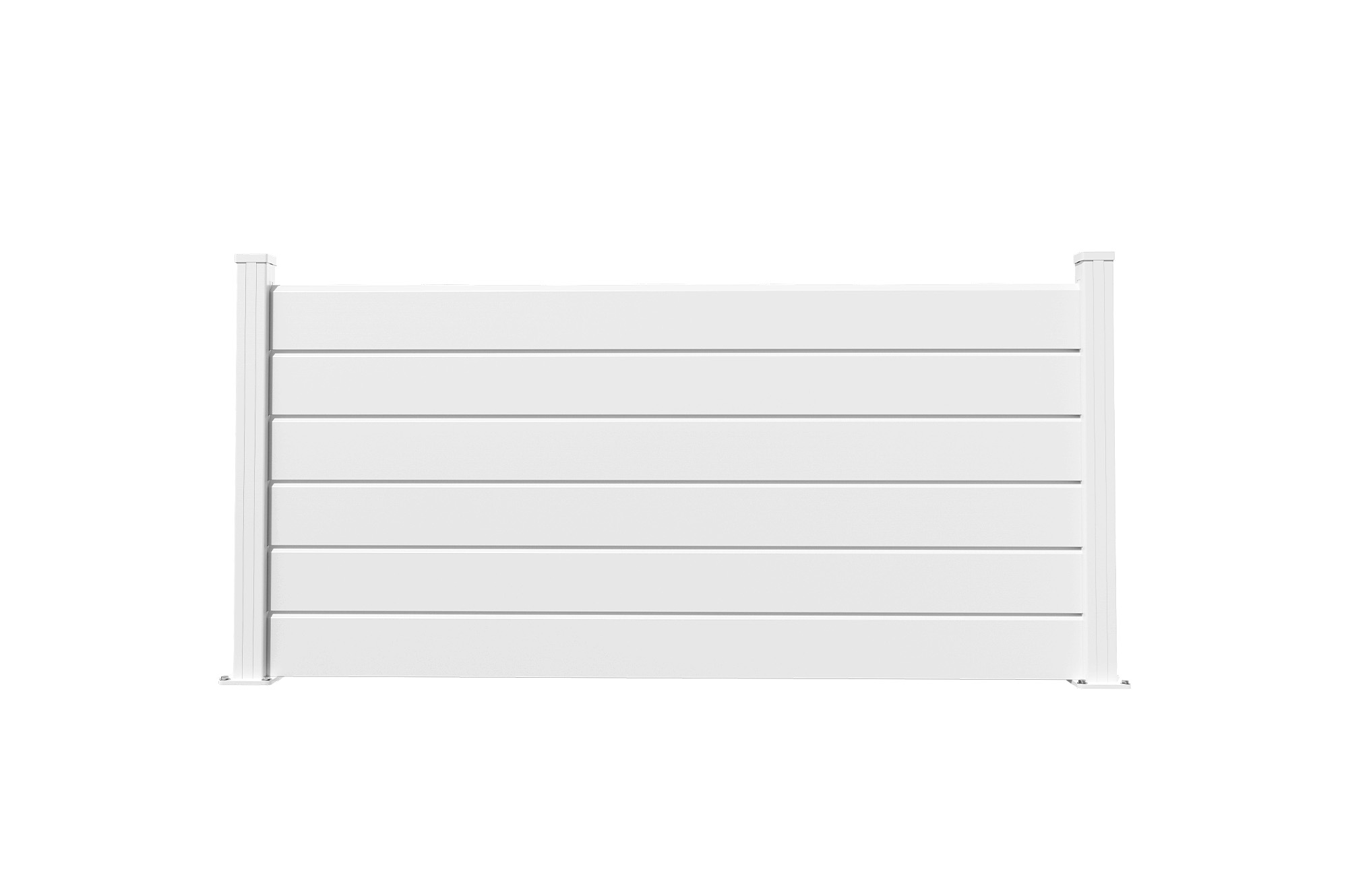 6m VANO V. 90cm bela aluminijasta ograja z žaluzijami na nizkem zidu 10